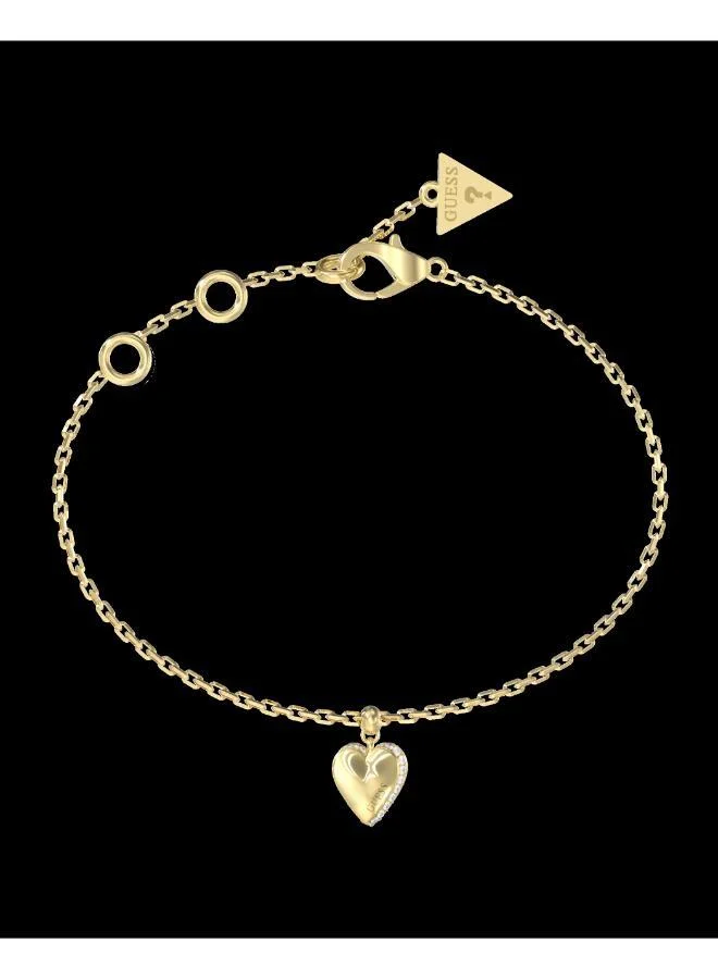 GUESS Heart Charm Chain Bracelet